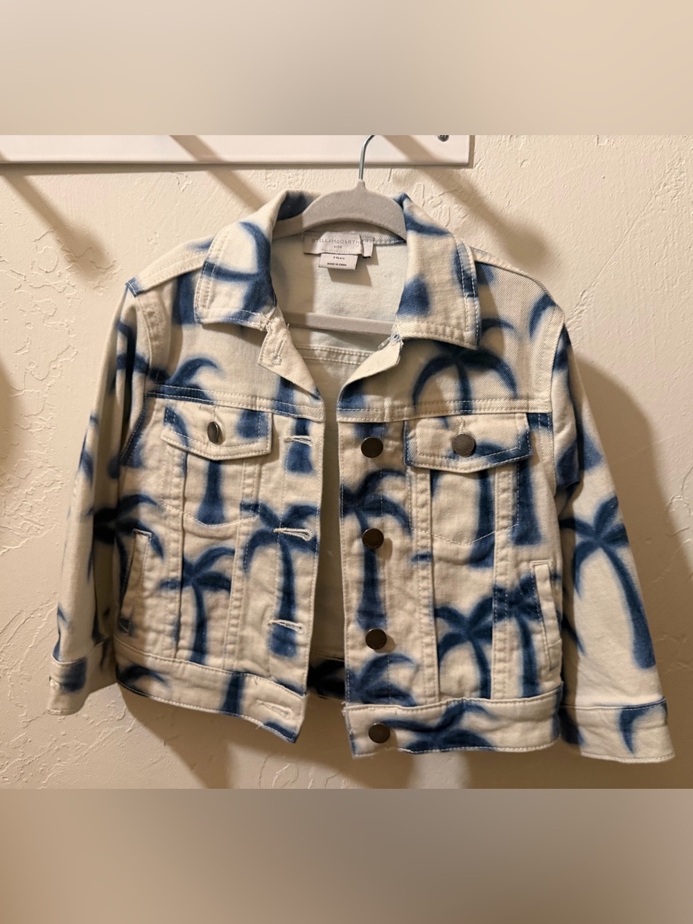 Stella McCartney Kids Girl Palms Denim Jacket
